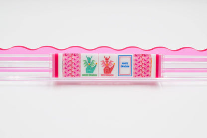 Crystal Prism Pink | Mahjong with Bold Angles and Vibrant Vibes | 1.25" x 0.9" x 0.7"