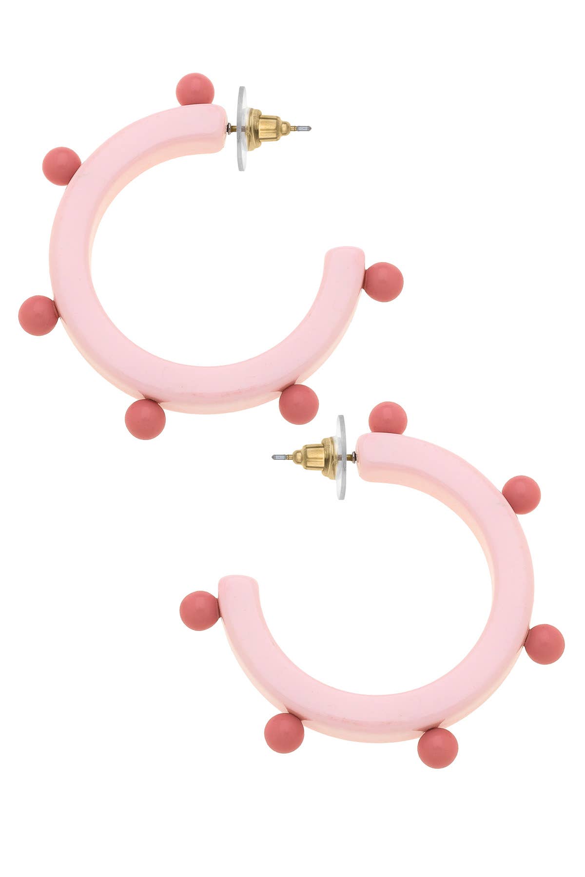 Olivia Studded Resin Hoop Earrings