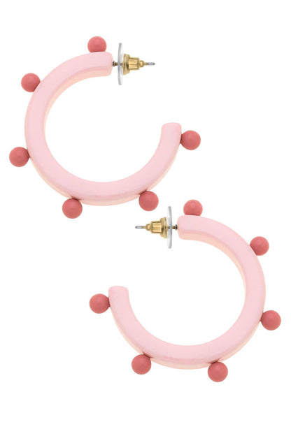 Olivia Studded Resin Hoop Earrings