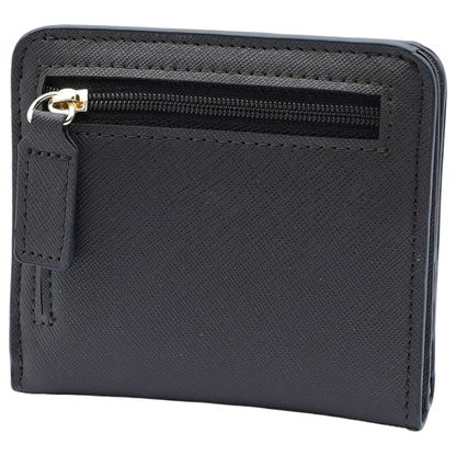 Women's Small Compact Bifold Luxury Wallet With Window ID