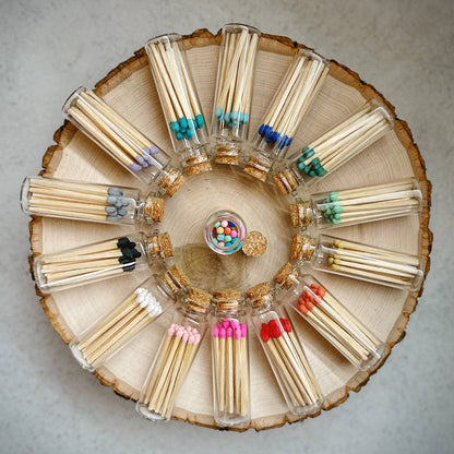 2" Matches + Small Bottle - Color of Your Choice + Strikers