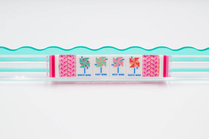 Crystal Prism Pink | Mahjong with Bold Angles and Vibrant Vibes | 1.25" x 0.9" x 0.7"