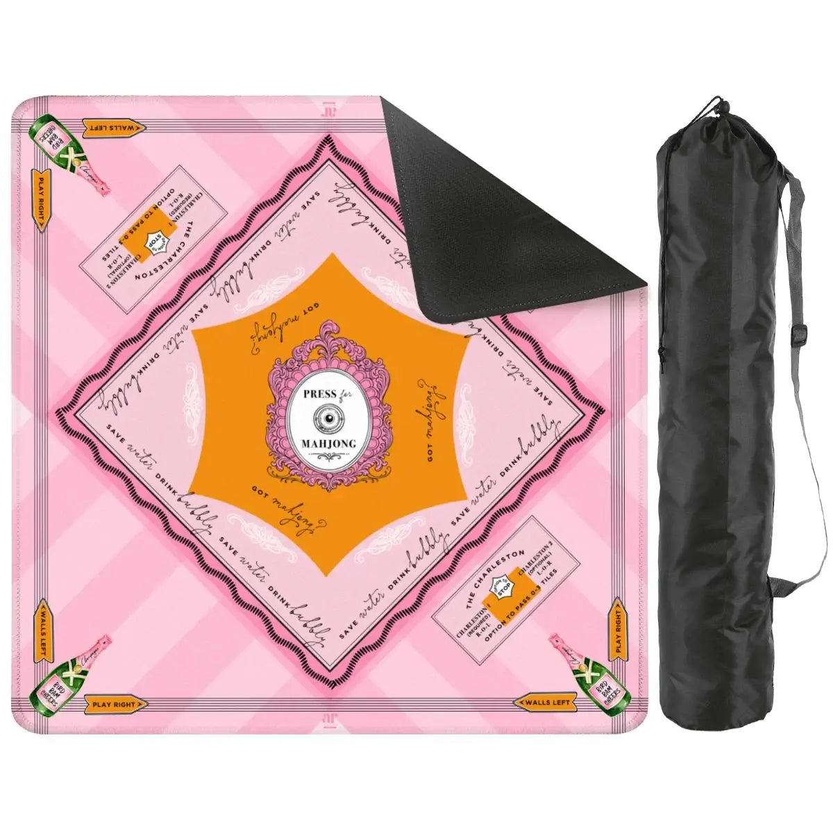 'Press for Mahjong' Mat | The Champagne & Mahj Collection