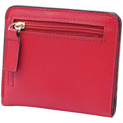 Women's Small Compact Bifold Luxury Wallet With Window ID