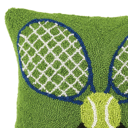 Crossed Tennis Racquets Hook Pillow
