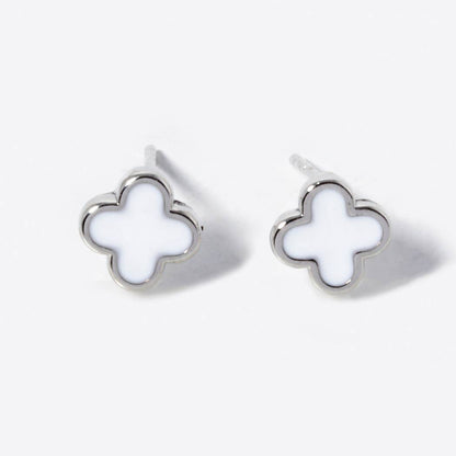 Gold-Dipped Clover Post Earrings