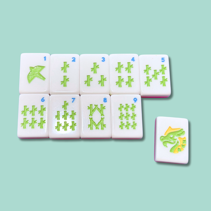 Heirloom Engraved Mahjong Tile Set - Modern + Bright Collection