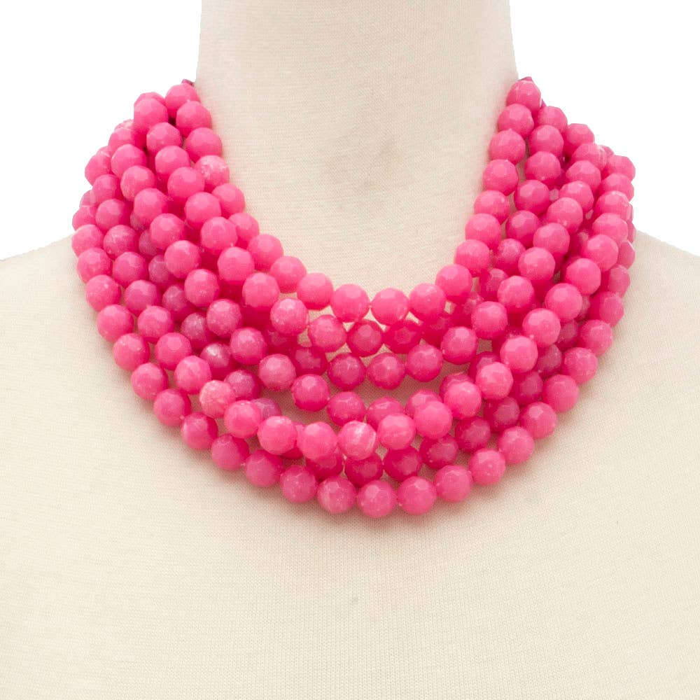 *Best* New Chunky Beaded Layered Magnetic Necklace