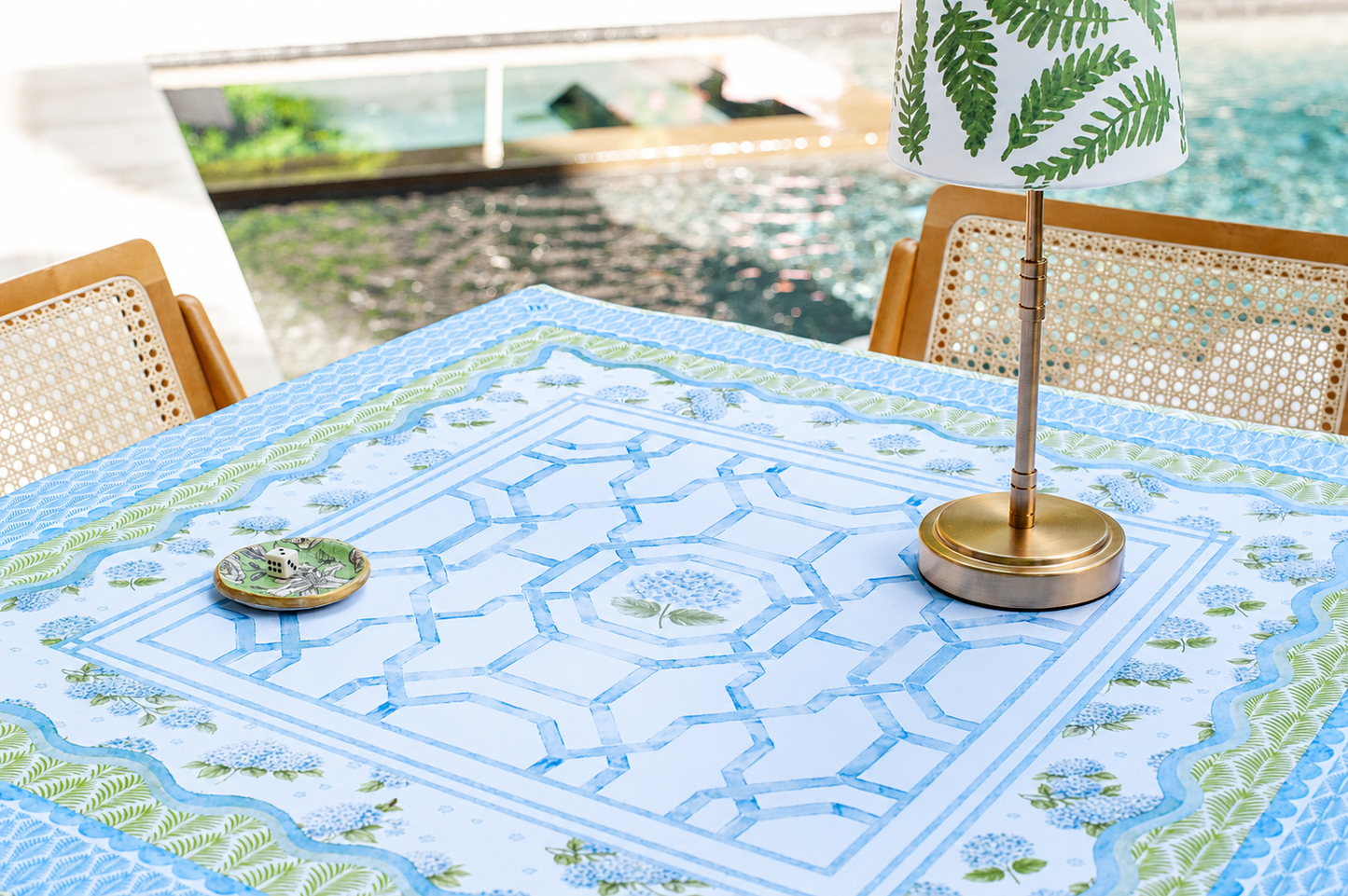 Hamptons Hydrangea Mahjong Mat