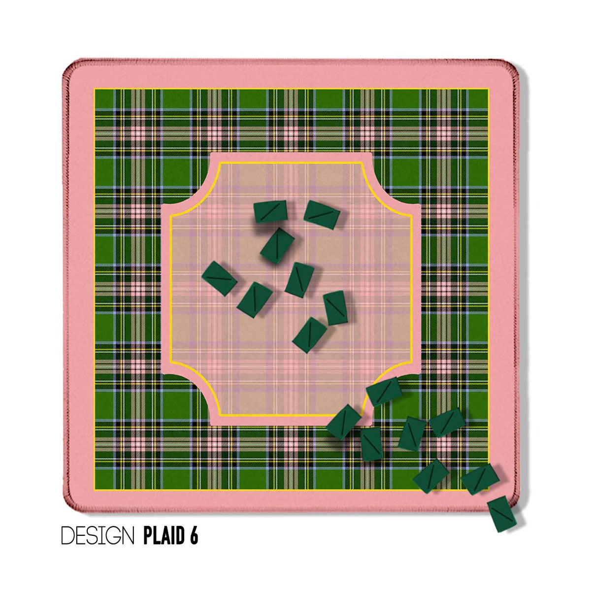 Mahjong Mat 31", Neoprene, Moody, Masculine, Winter Plaid