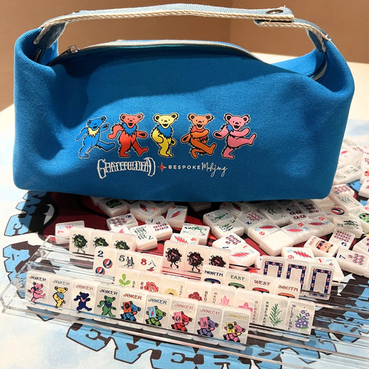 Grateful Dead x Bespoke Mahjong Travel Tiles - COSMIC WHITE PEARL
